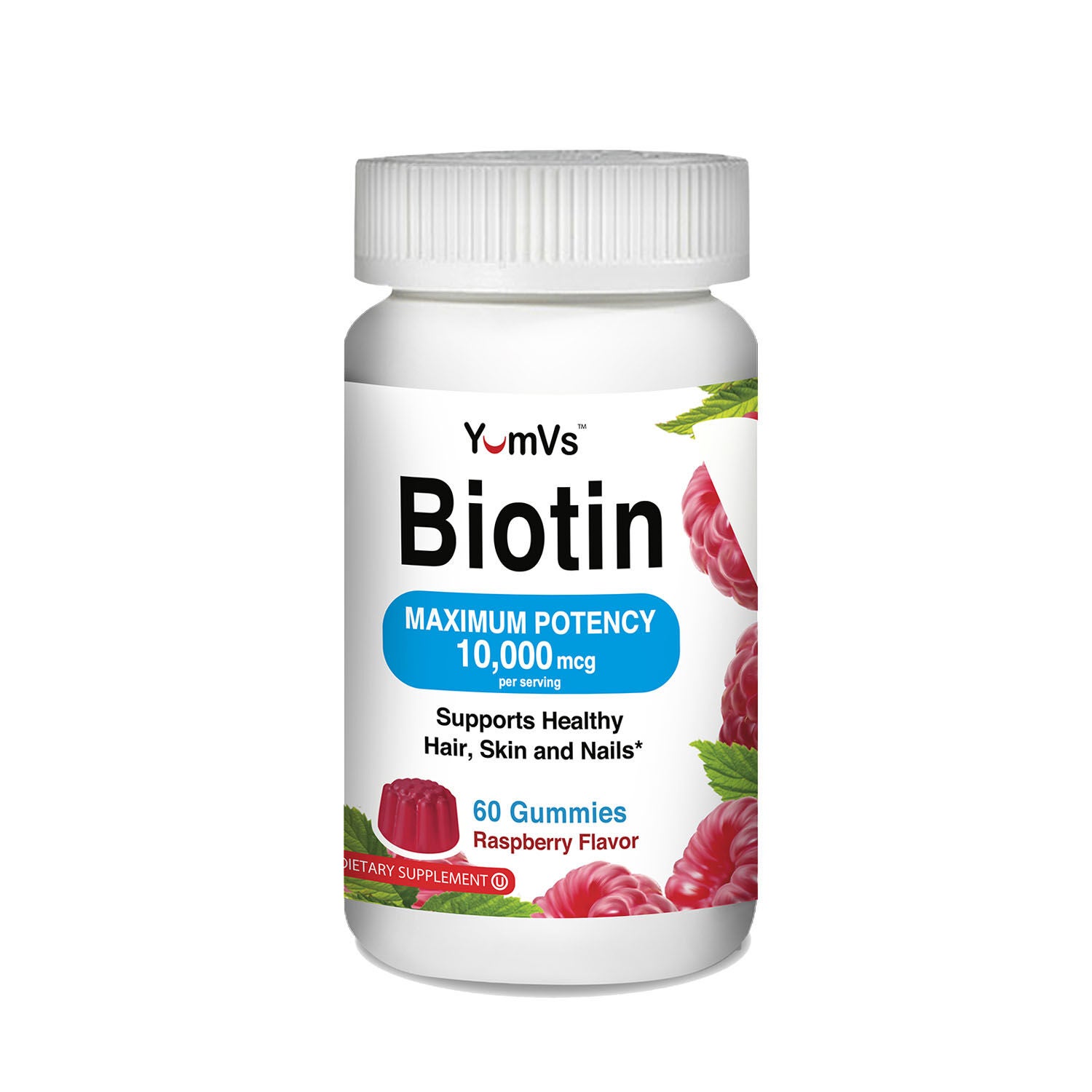 YumVs™ Biotin 10 -000 mcg - 60 Gummies (30 Servings)
